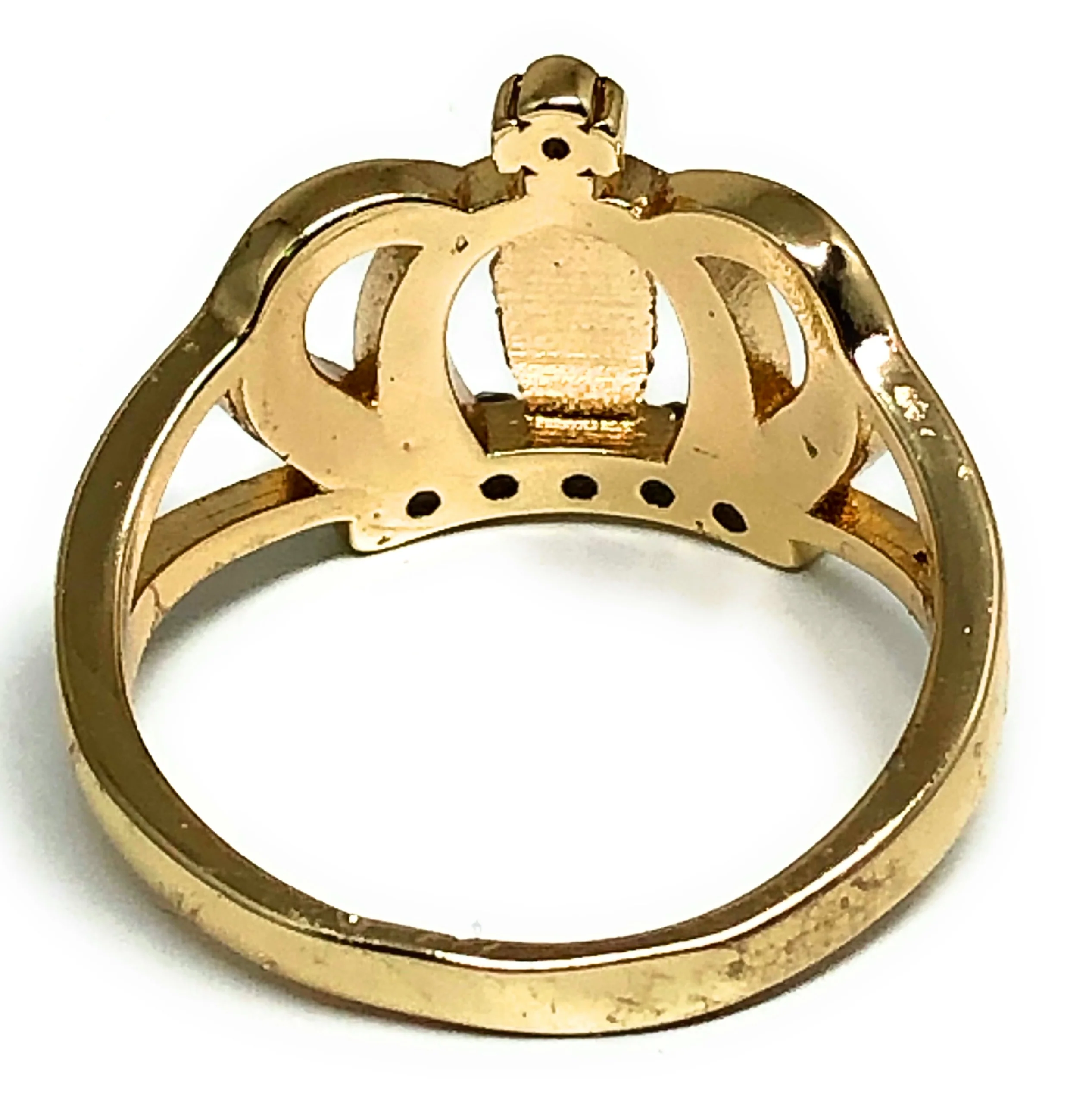 Gold Plated Virgin Mary Crown Ring Virgen De Guadalupe Anillo Corona - Image 3