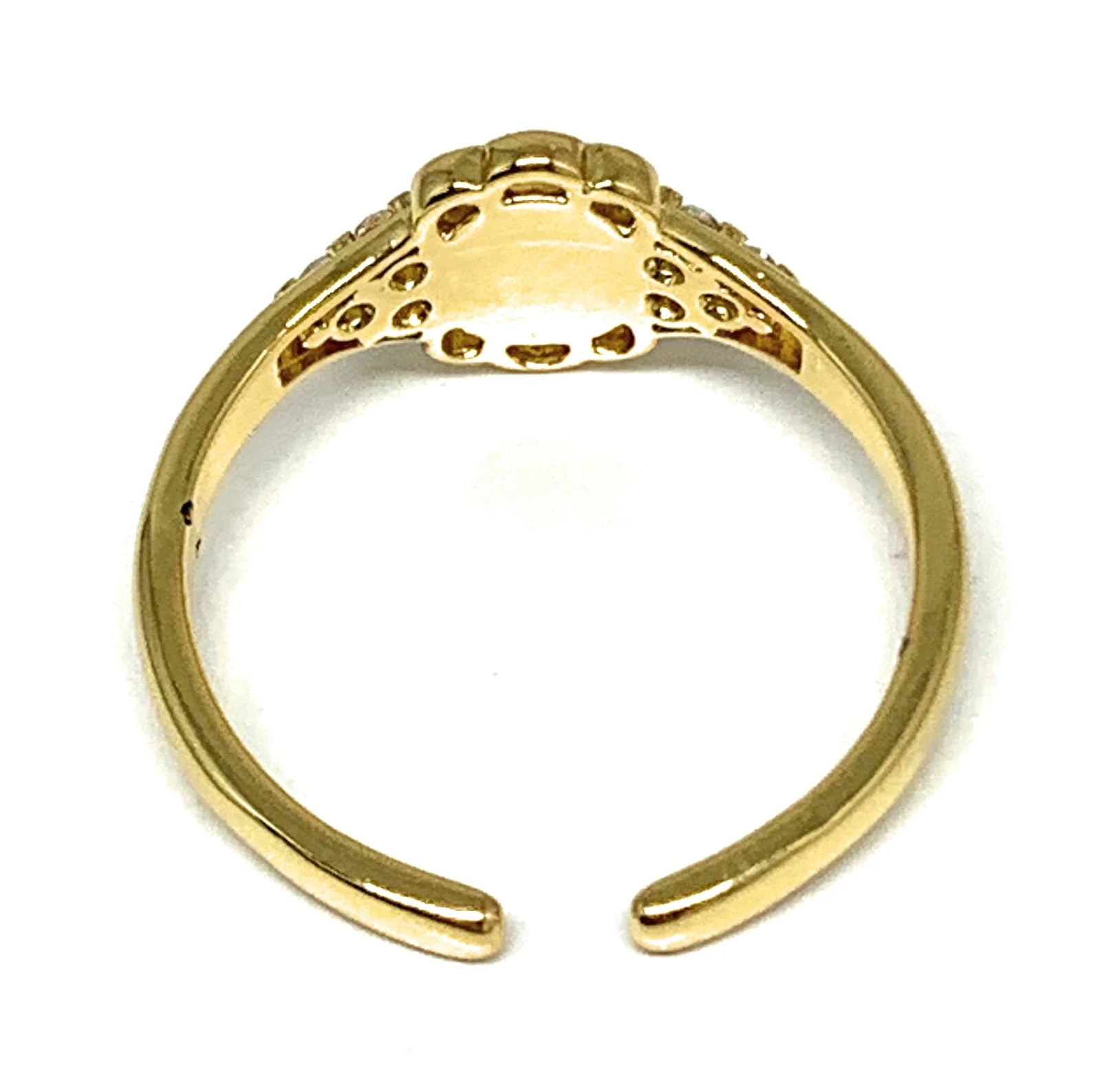 Gold Plated Virgin Mary Dainty CZ Ring Virgen De Guadalupe Anillo Adjustable Sizes 6-12 - Image 2