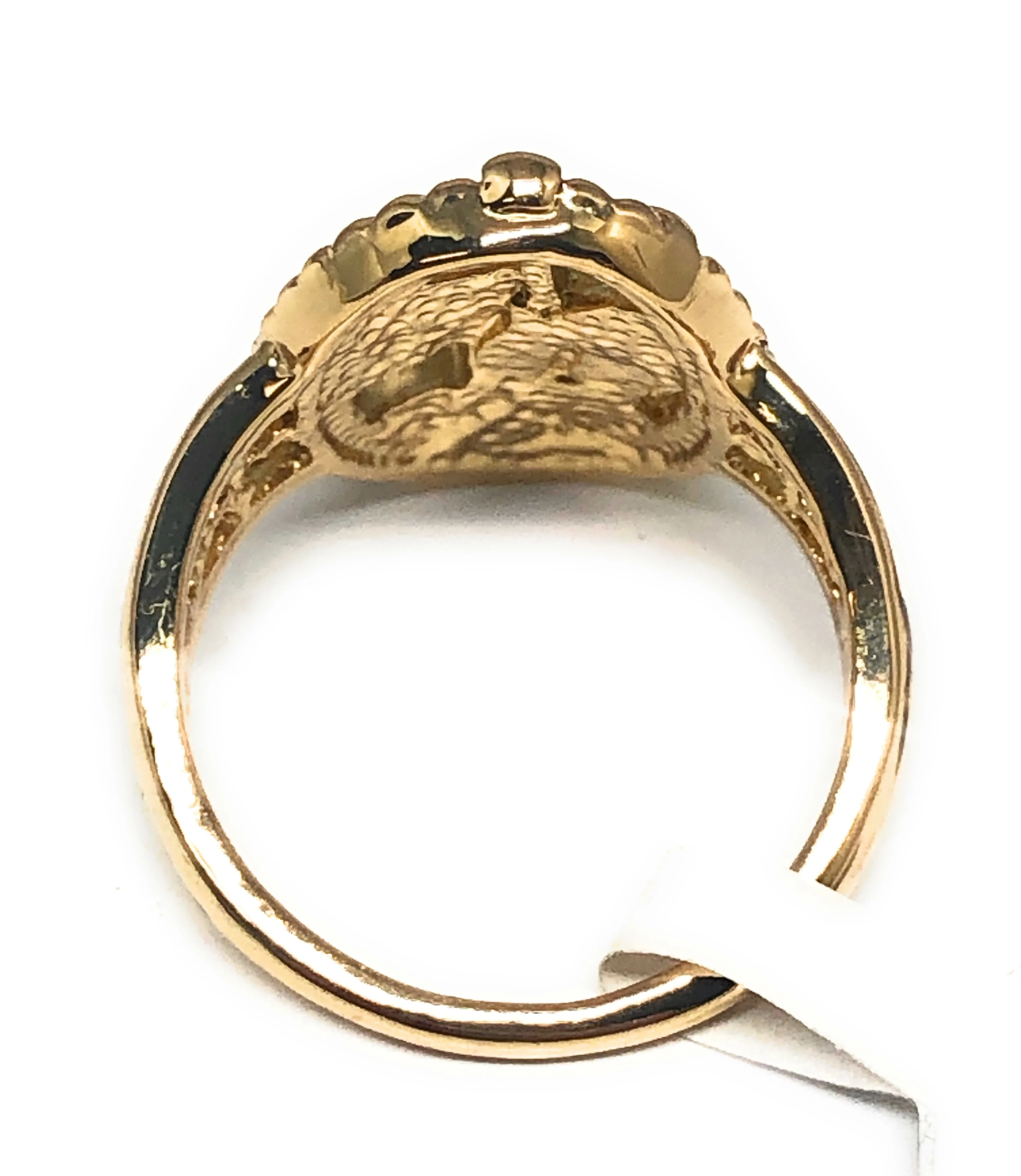 Gold Plated Yellow Praying Hands Ring Anillo - Image 3