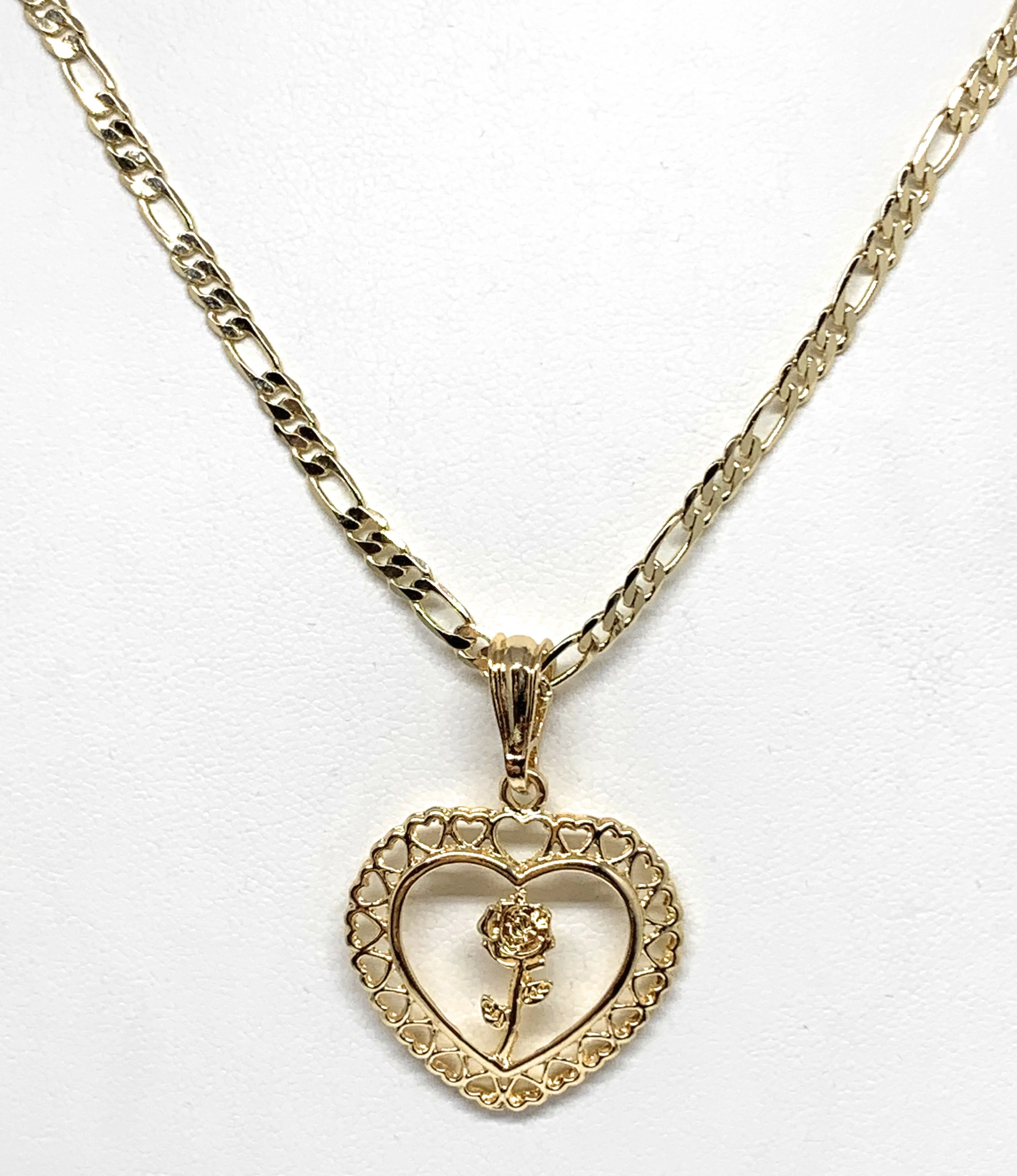 Gold Plated Yellow Rose Pendant Necklace Chain 24” Flor Pendant - Image 3