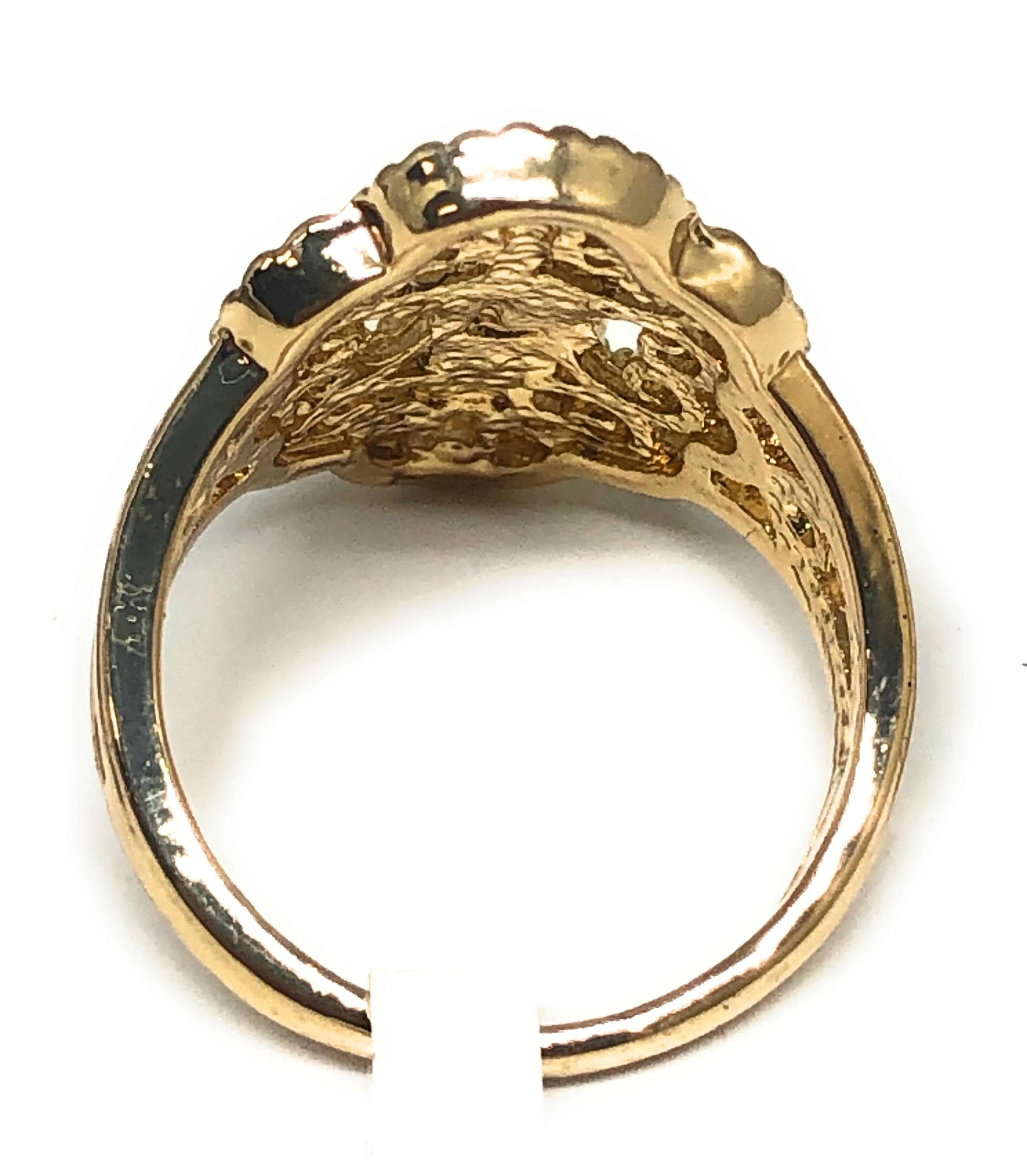Gold Plated Yellow San Judas Saint Jude Filigree Ring Anillo - Image 3