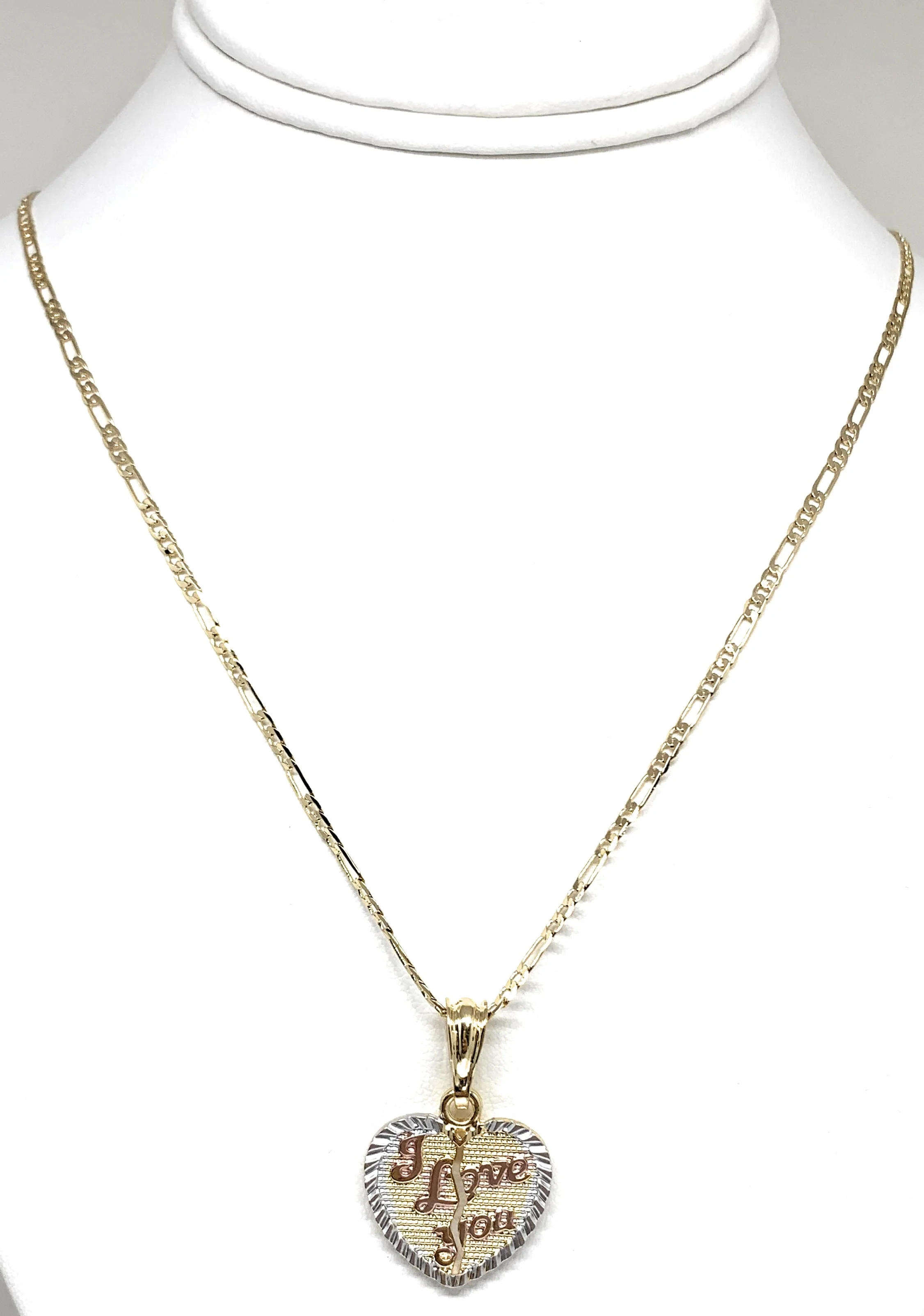 Gold Plated Yellow "I Love You" Heart Pendant Necklace 24" - Image 4