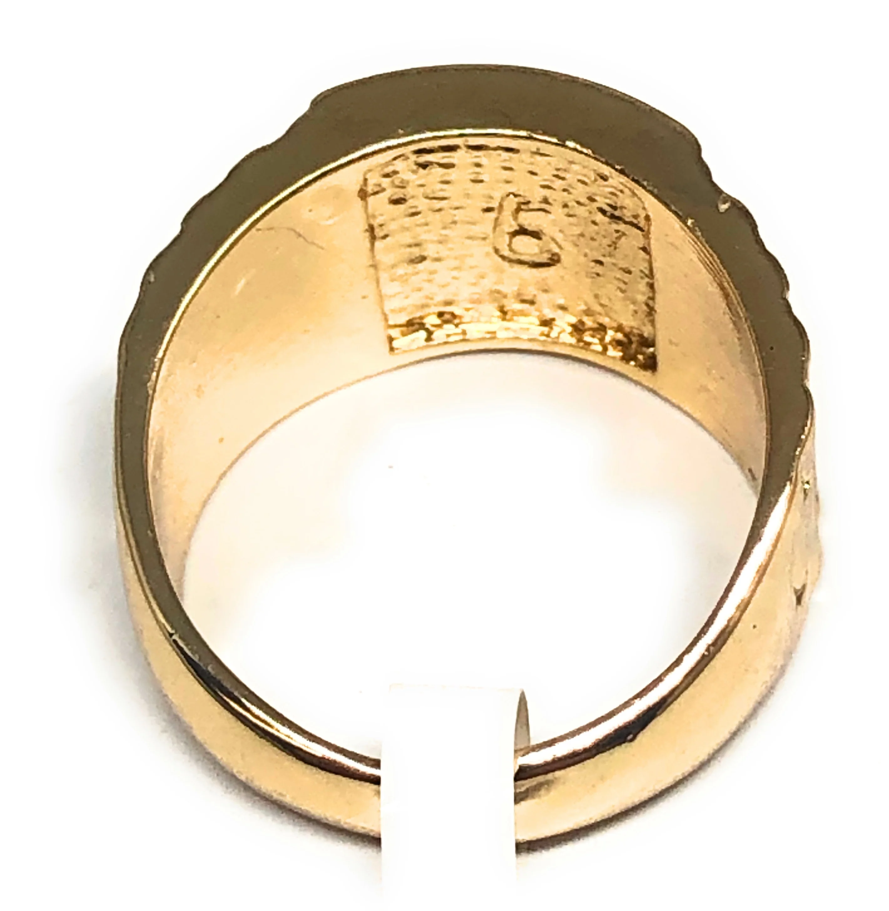 Gold Plated Yellow Virgin Mary Virgen De Guadalupe Ring Anillo - Image 3