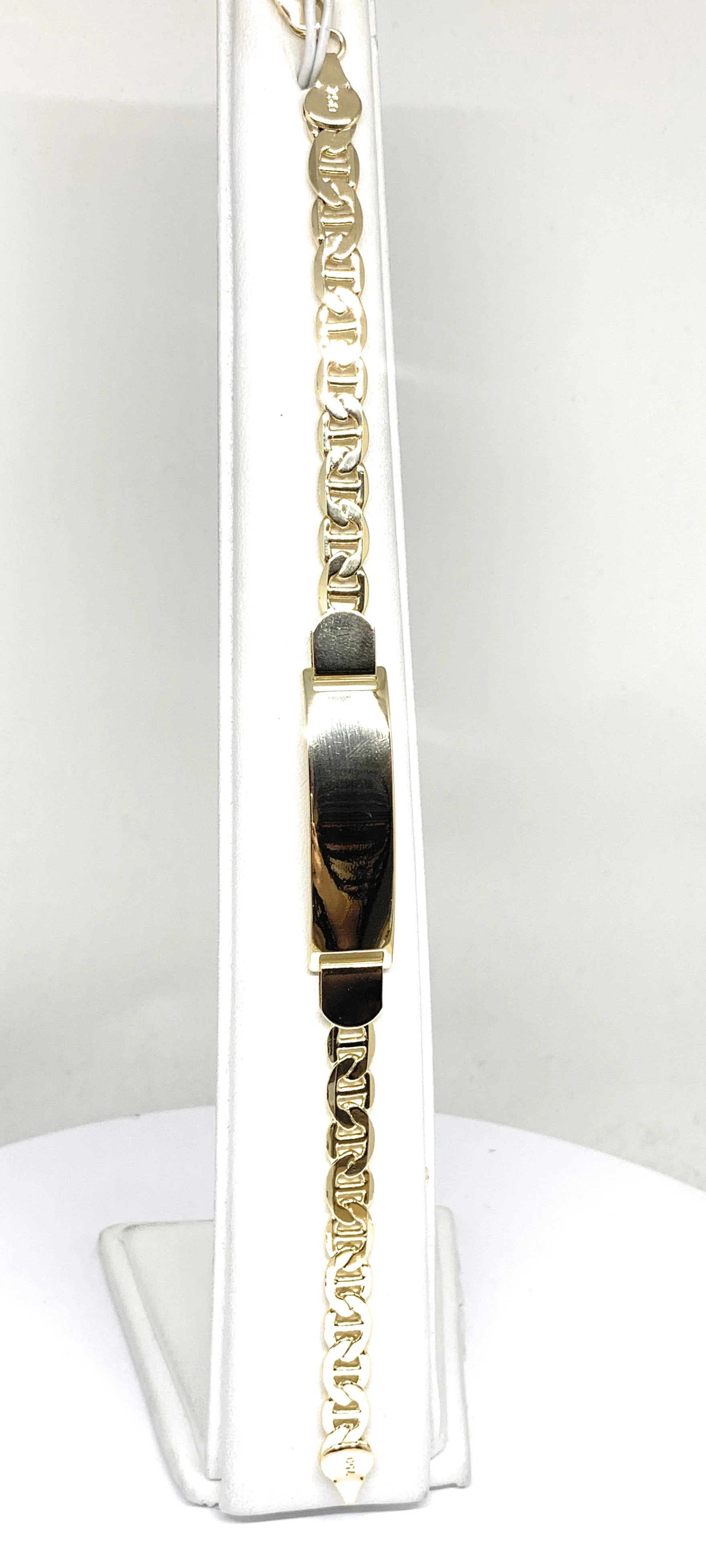 Men’s Gold Plated ID Bracelet VALENTINO Mariner Link 8.5” 8mm Width Esclava - Image 4