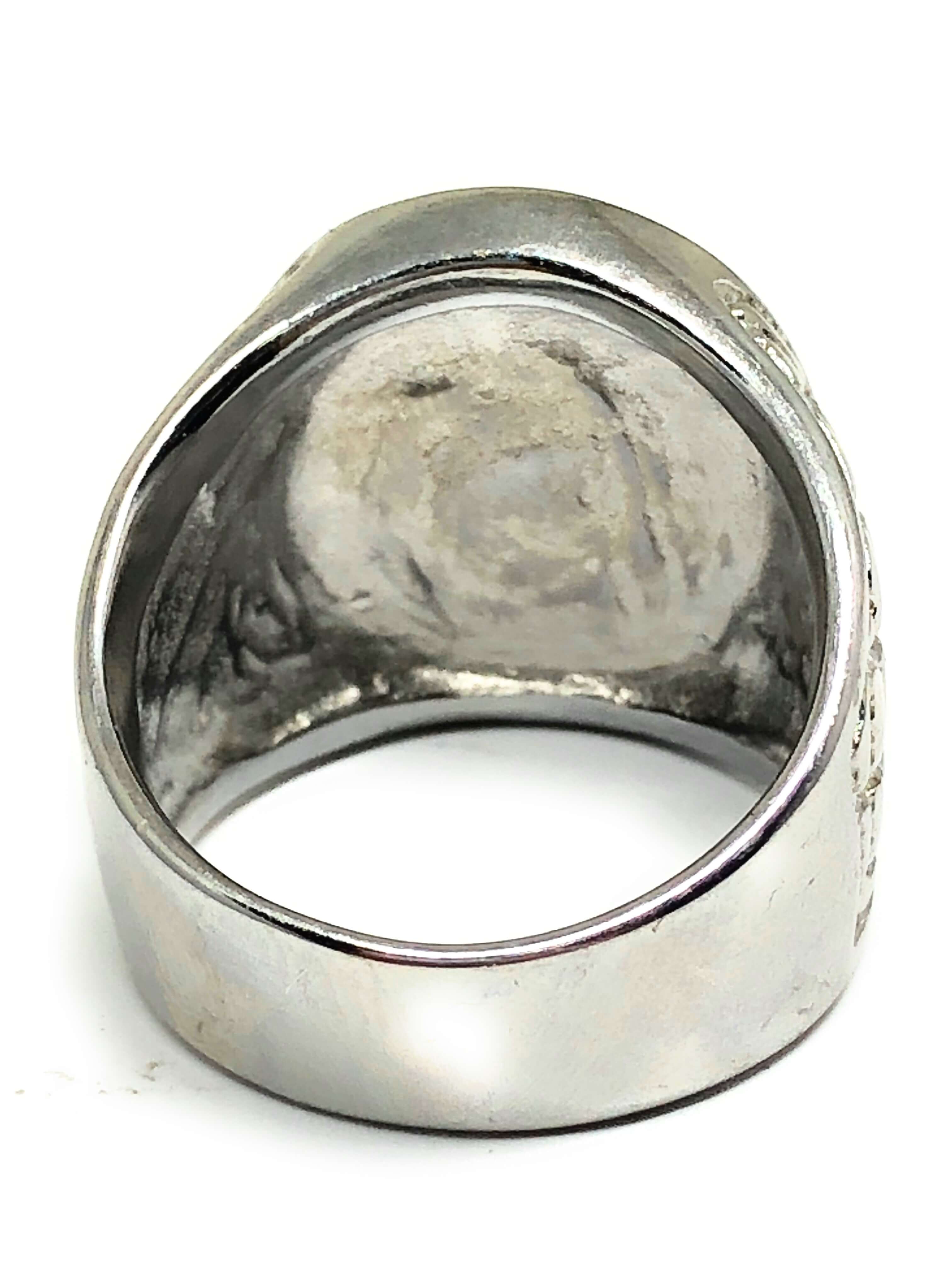 Men's Gold Plated Saint Jude White Gold Ring San Judas Anillo - Image 3