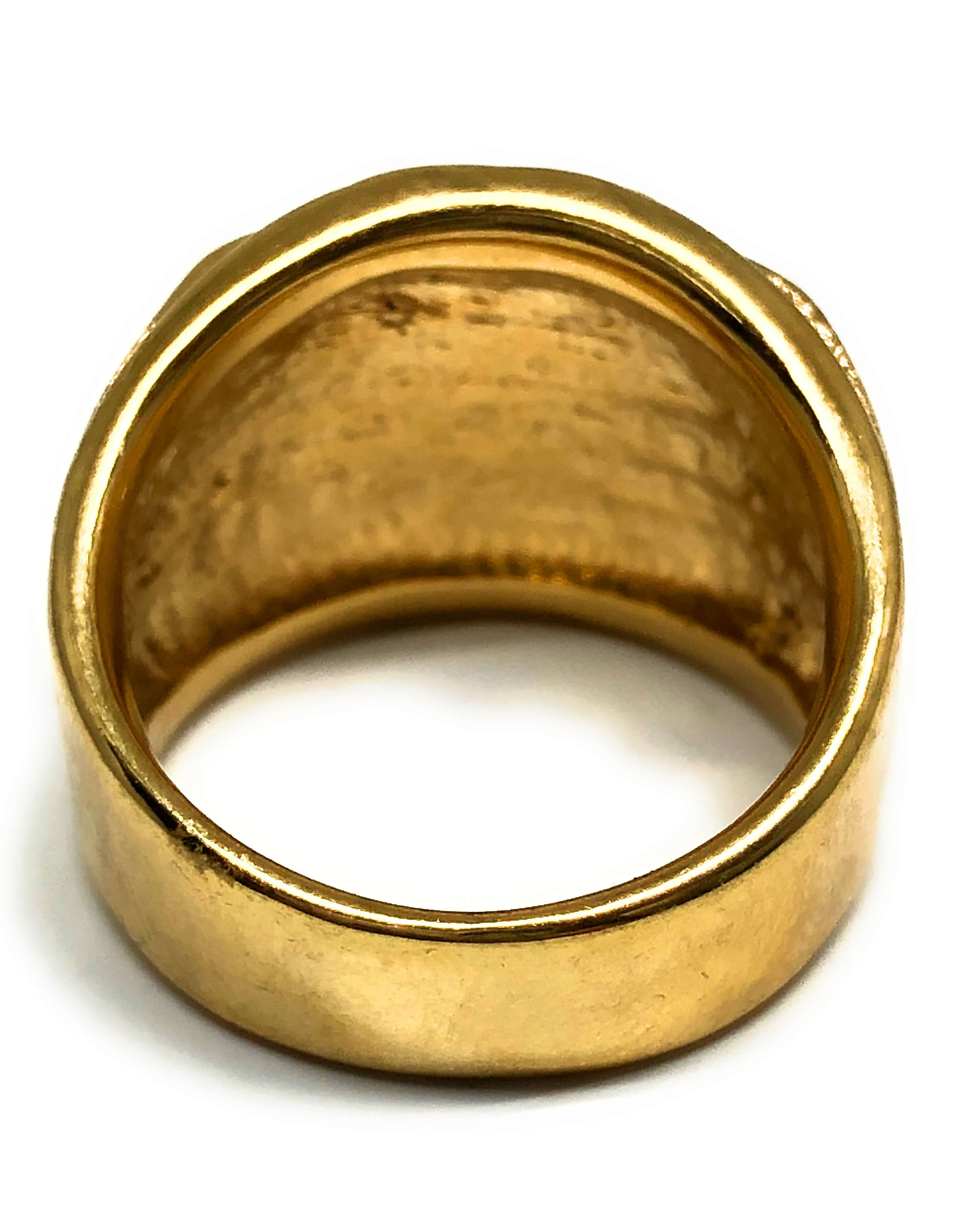 Men's Gold Plated Saint Jude White Stone Ring San Judas Anillo - Image 3