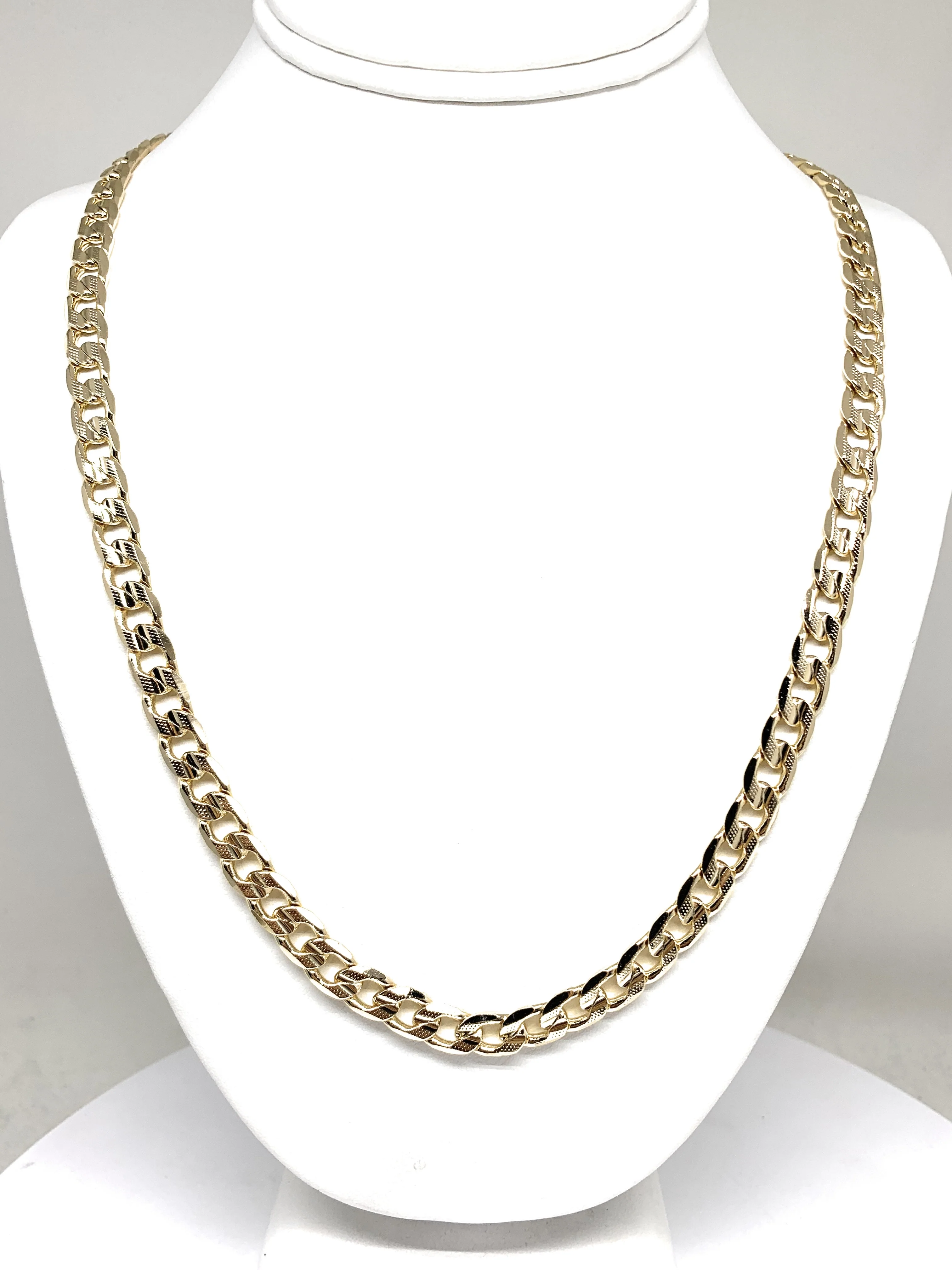 Gold Plated Men's Large 24-28 Inch Cuban Link Chain 8mm Width - Image 3