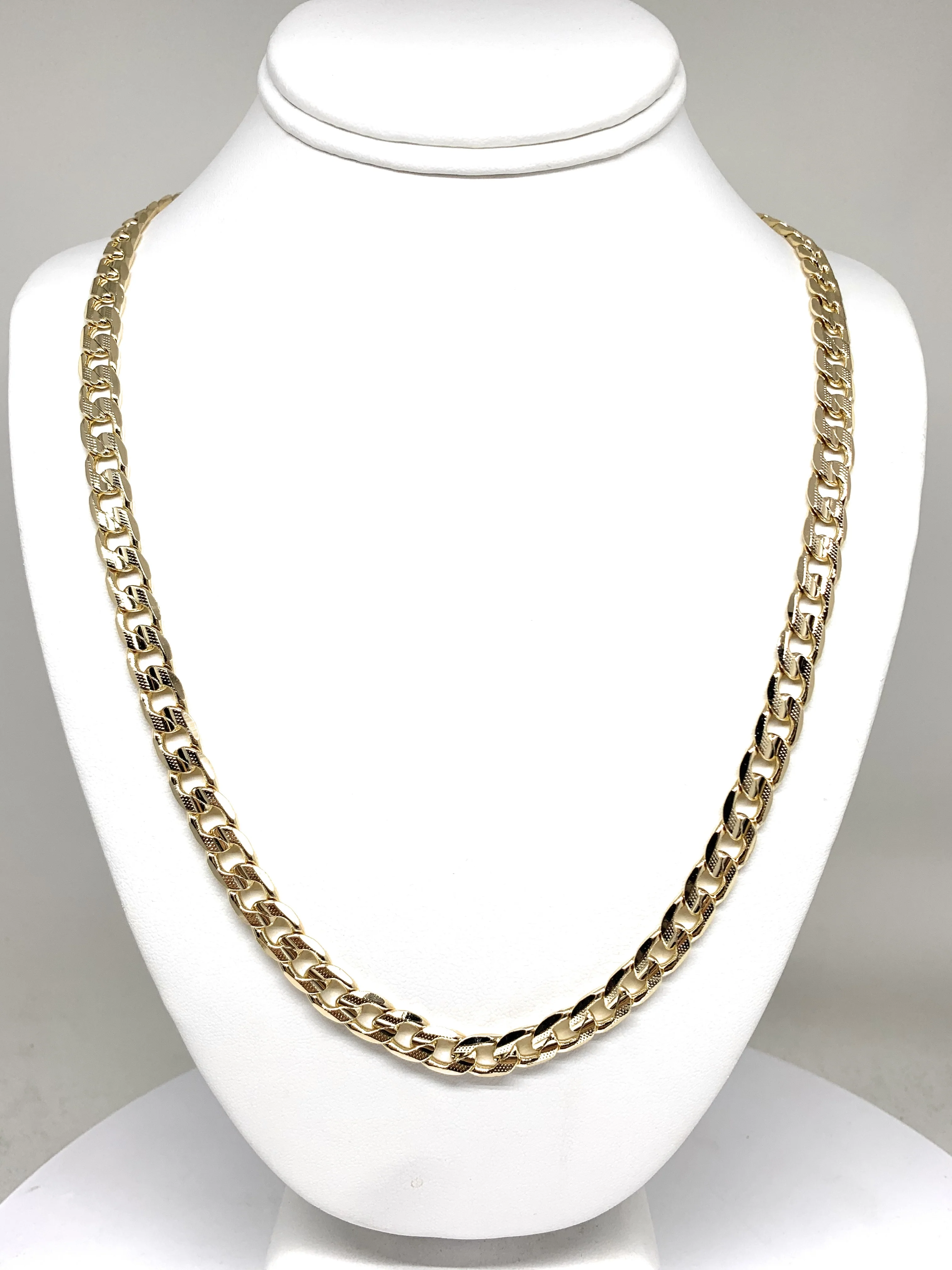 Gold Plated Men's Large 24-28 Inch Cuban Link Chain 8mm Width - Image 4